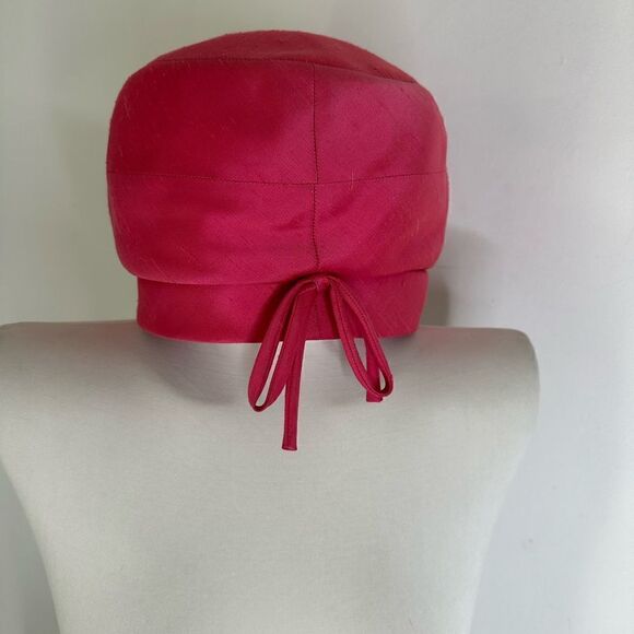 Vintage 1960s Berliner Modelle Pink Silk Mushroom Hat - Picture 1 of 6